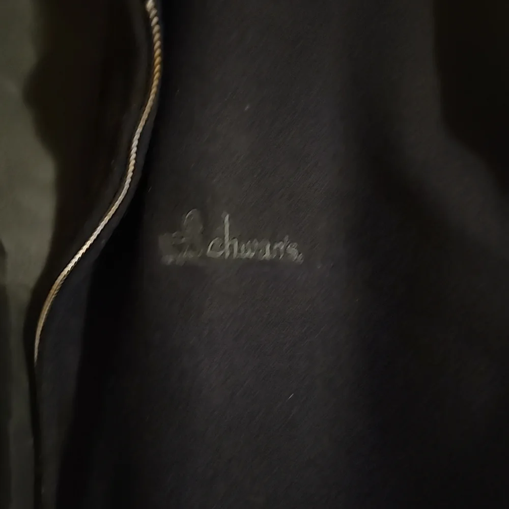 Holloway Black Navy Wool & Leather Bomber Jacket Varsity